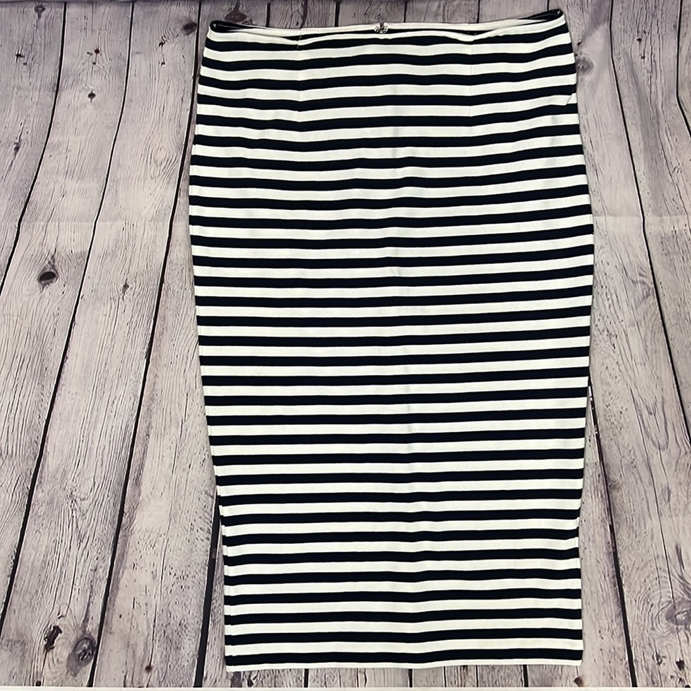 J Crew Knit Pencil Skirt In Stripe